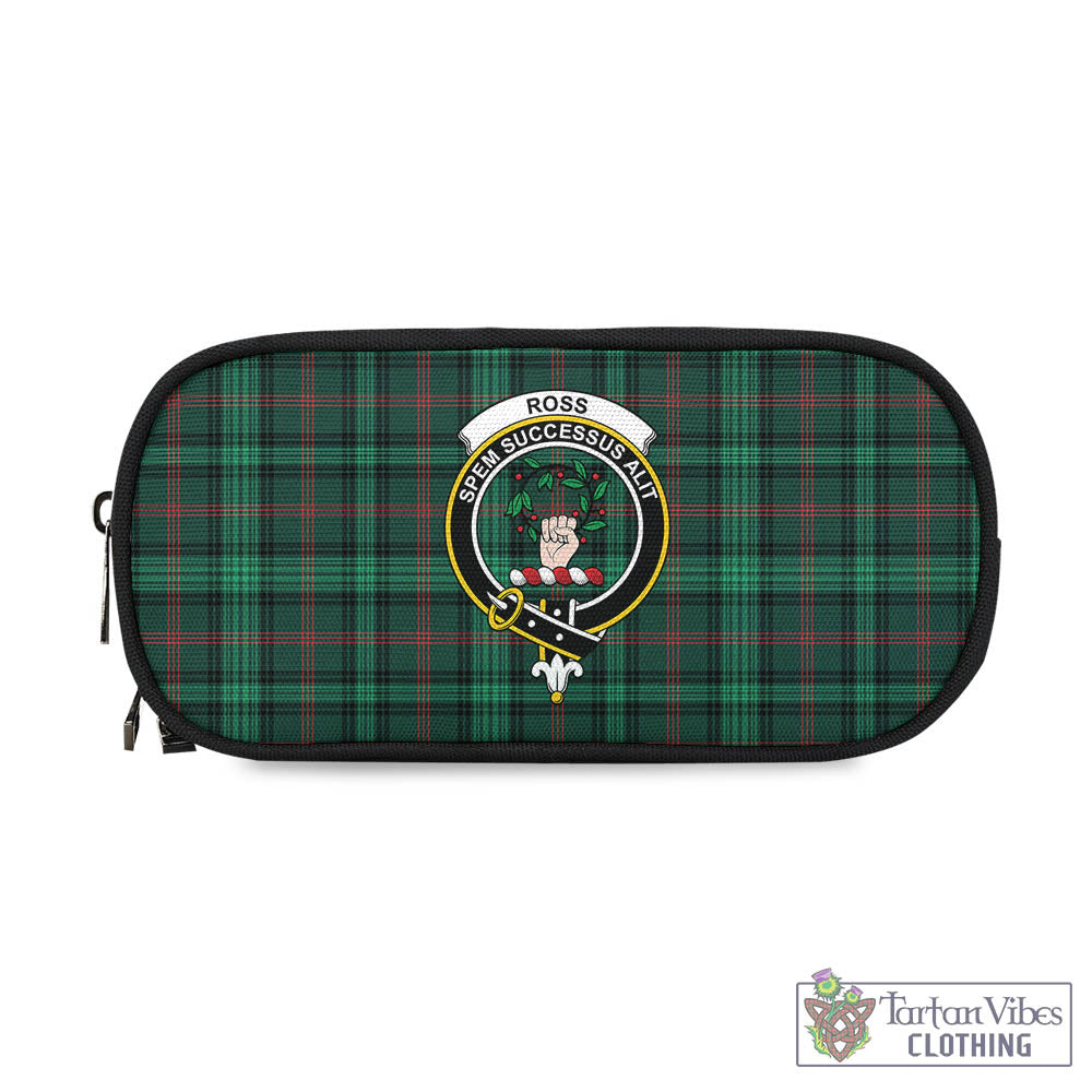 Tartan Vibes Clothing Ross Hunting Modern Tartan Pen and Pencil Case with Family Crest