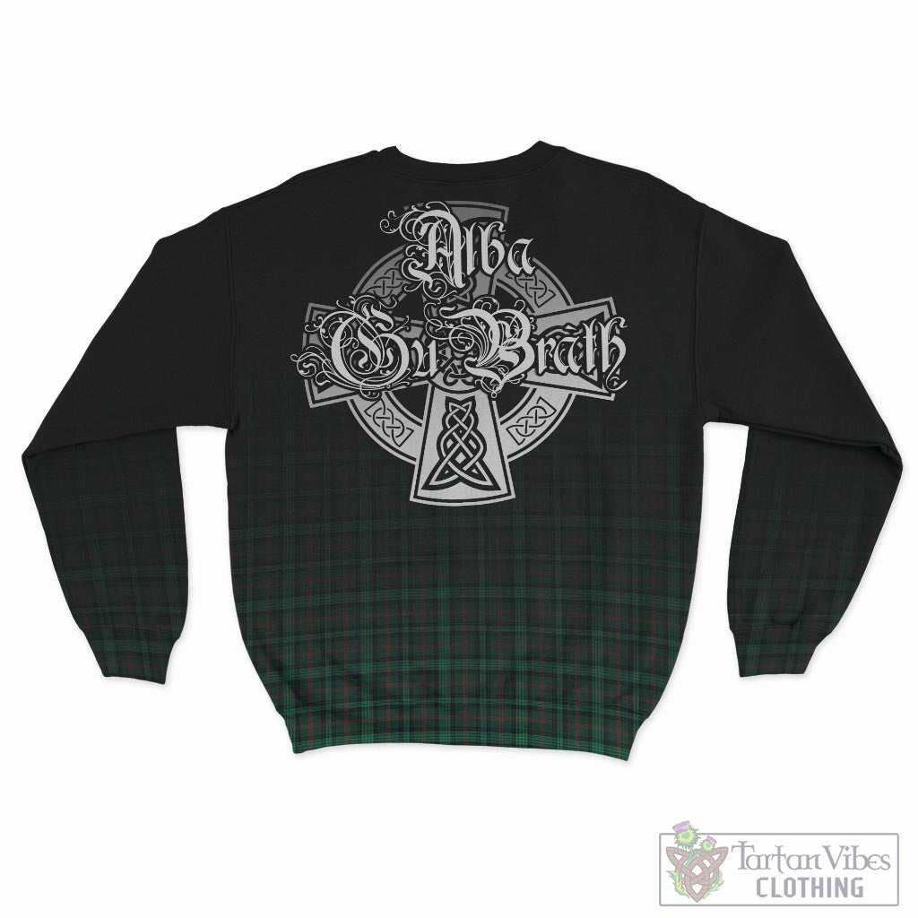 Tartan Vibes Clothing Ross Hunting Modern Tartan Sweatshirt Featuring Alba Gu Brath Family Crest Celtic Inspired