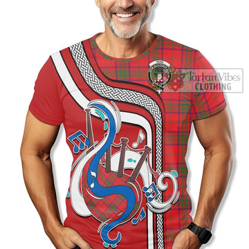 Ross Modern Tartan T-Shirt with Epic Bagpipe Style