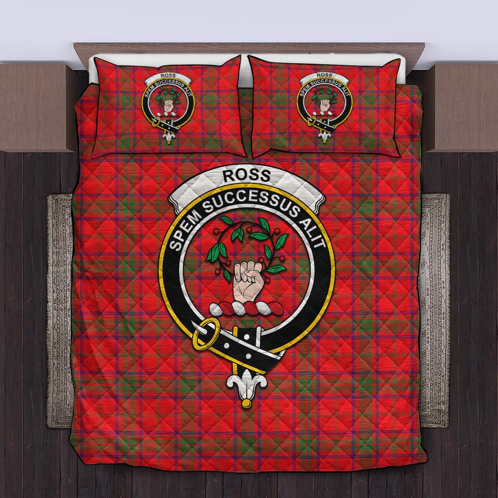 Ross Modern Tartan Quilt Bed Set with Family Crest Twin - Tartan Vibes Clothing