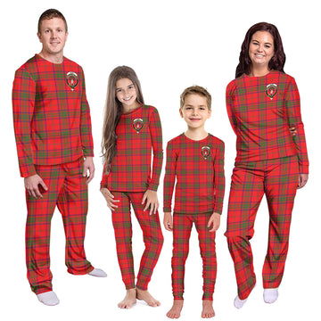 Ross Modern Tartan Pajamas Family Set with Family Crest