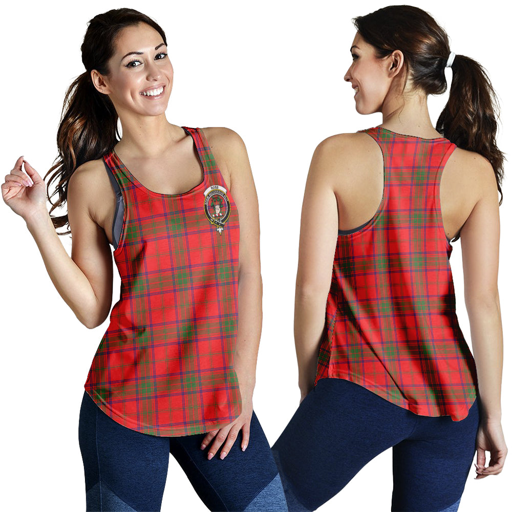 ross-modern-tartan-women-racerback-tanks-with-family-crest