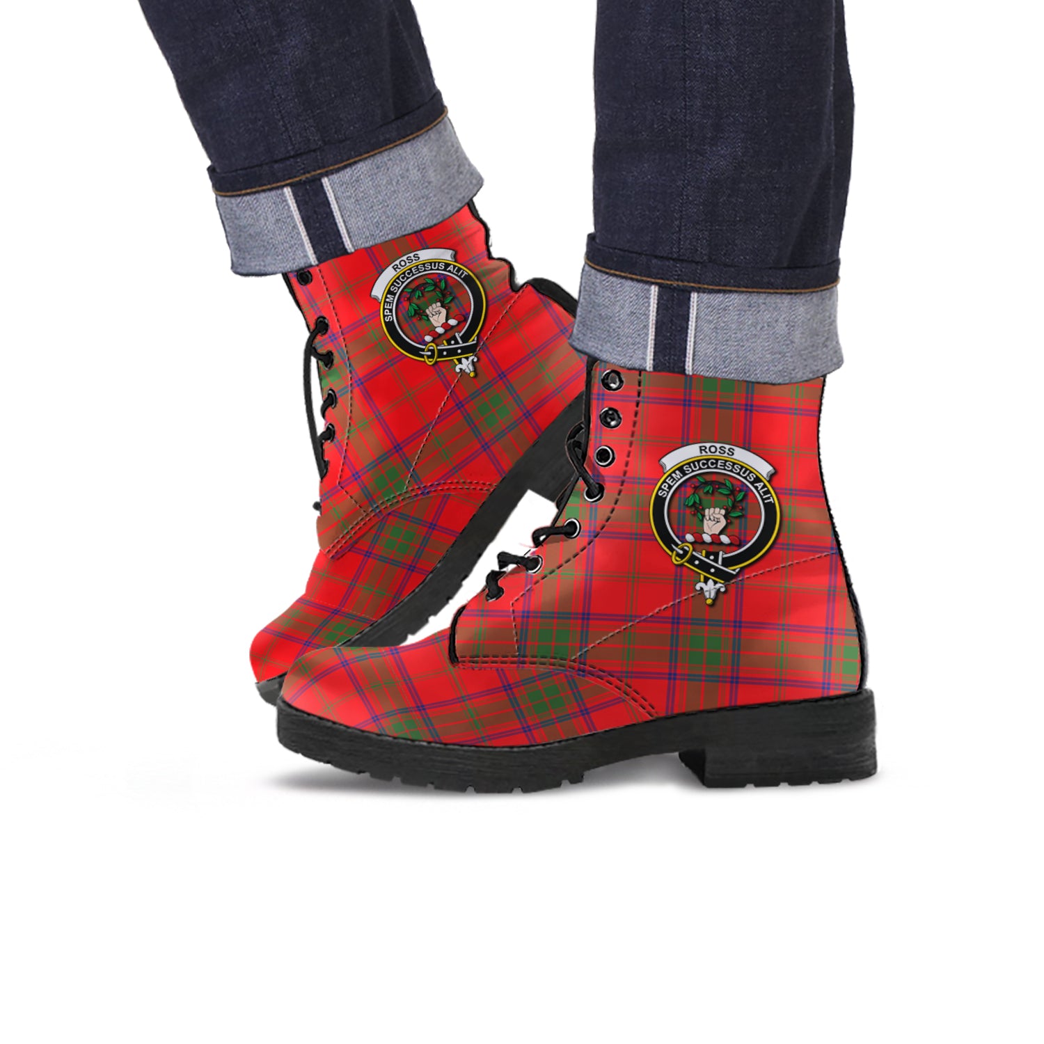 ross-modern-tartan-leather-boots-with-family-crest