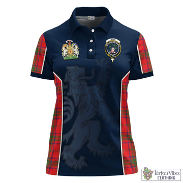 Ross Modern Tartan Women's Polo Shirt with Family Crest and Lion Rampant Vibes Sport Style