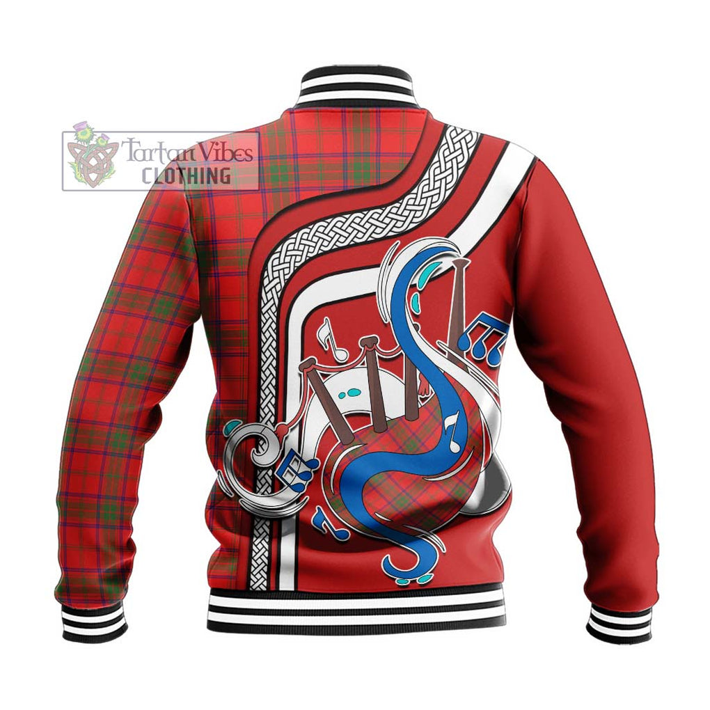 Tartan Vibes Clothing Ross Modern Tartan Baseball Jacket with Epic Bagpipe Style