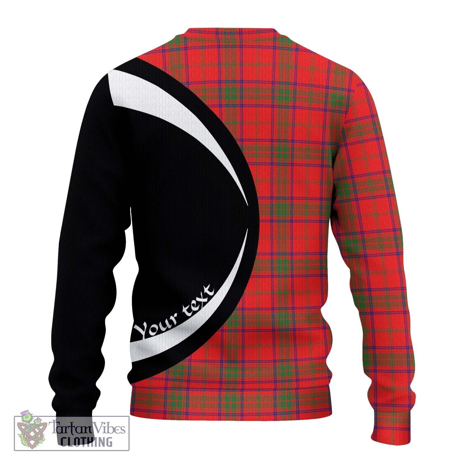 Tartan Vibes Clothing Ross Modern Tartan Knitted Sweater with Family Crest Circle Style