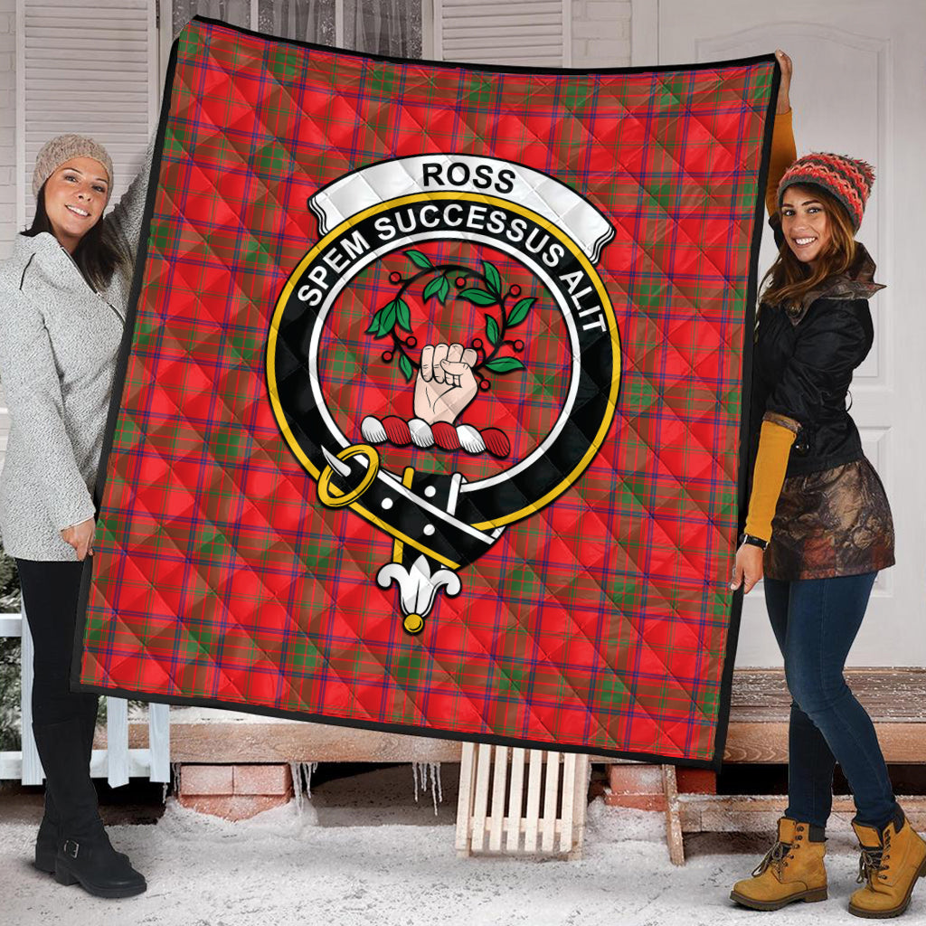 ross-modern-tartan-quilt-with-family-crest