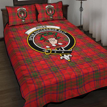 Ross Modern Tartan Quilt Bed Set with Family Crest