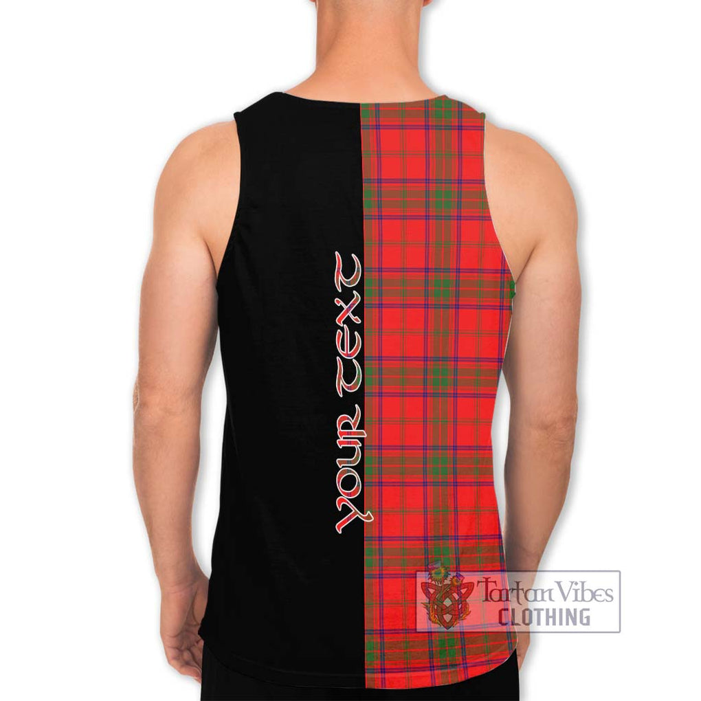 Ross Modern Tartan Men's Tank Top with Family Crest and Half Of Me Style - Tartanvibesclothing Shop