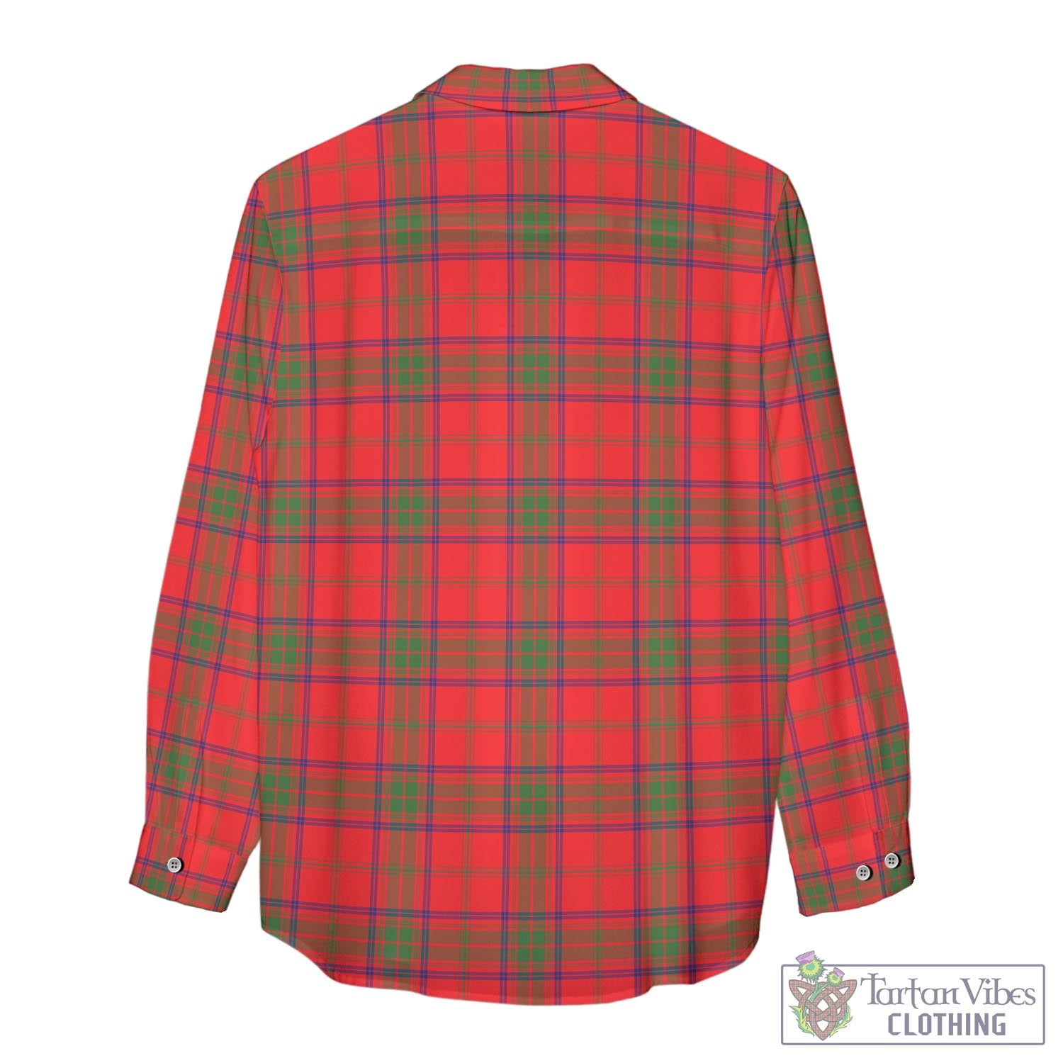 Tartan Vibes Clothing Ross Modern Tartan Womens Casual Shirt with Family Crest