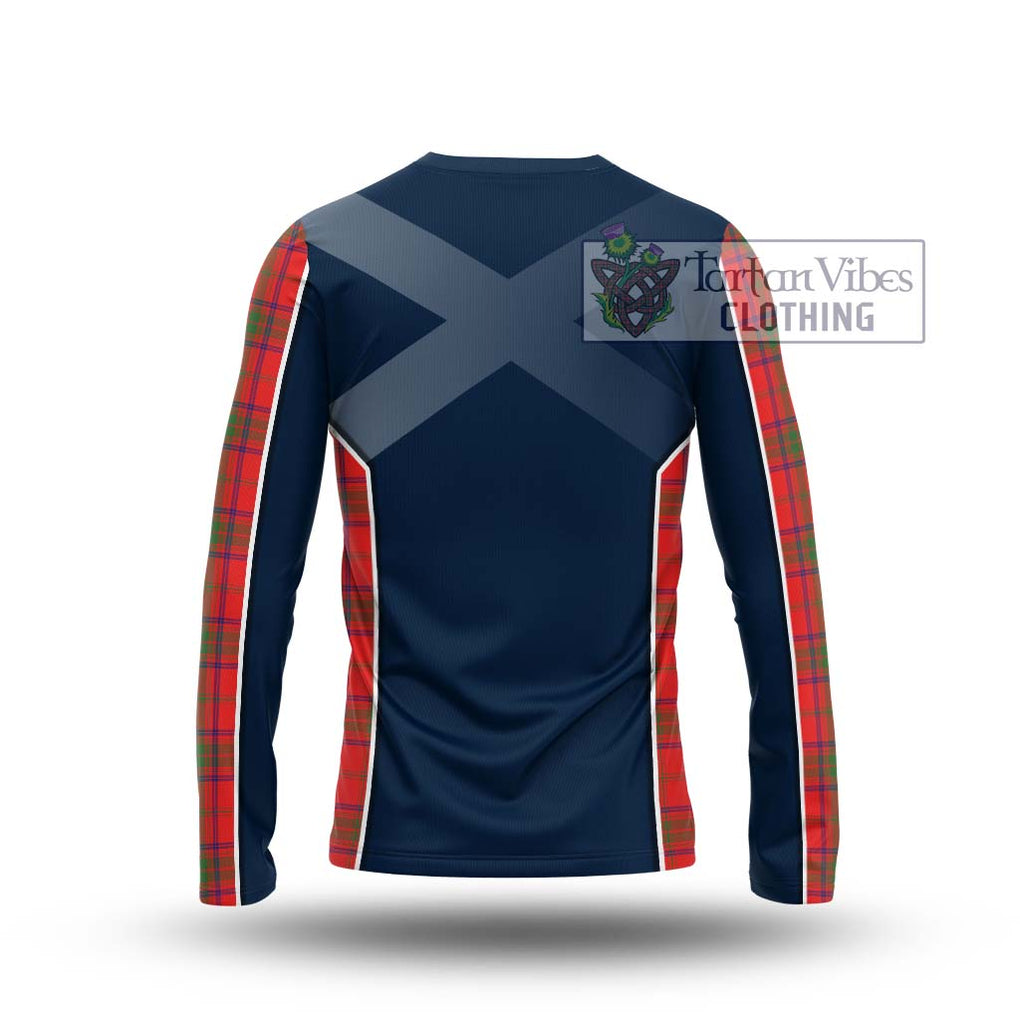 Ross Modern Tartan Long Sleeve T-Shirt with Family Crest and Lion Rampant Vibes Sport Style - Tartan Vibes Clothing