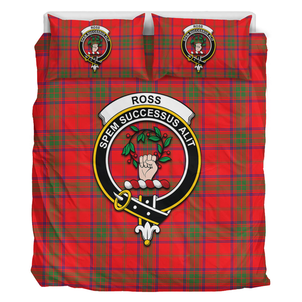 ross-modern-tartan-bedding-set-with-family-crest