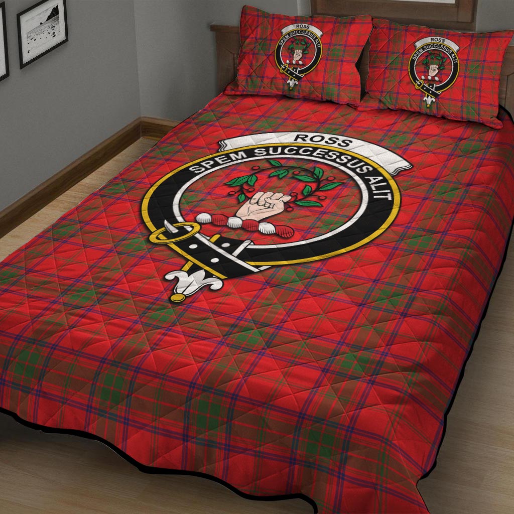 Ross Modern Tartan Quilt Bed Set with Family Crest - Tartan Vibes Clothing