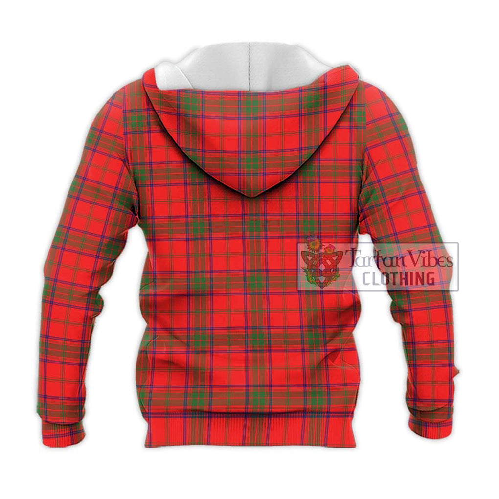 Ross Modern Tartan Knitted Hoodie with Family Crest DNA In Me Style - Tartanvibesclothing Shop