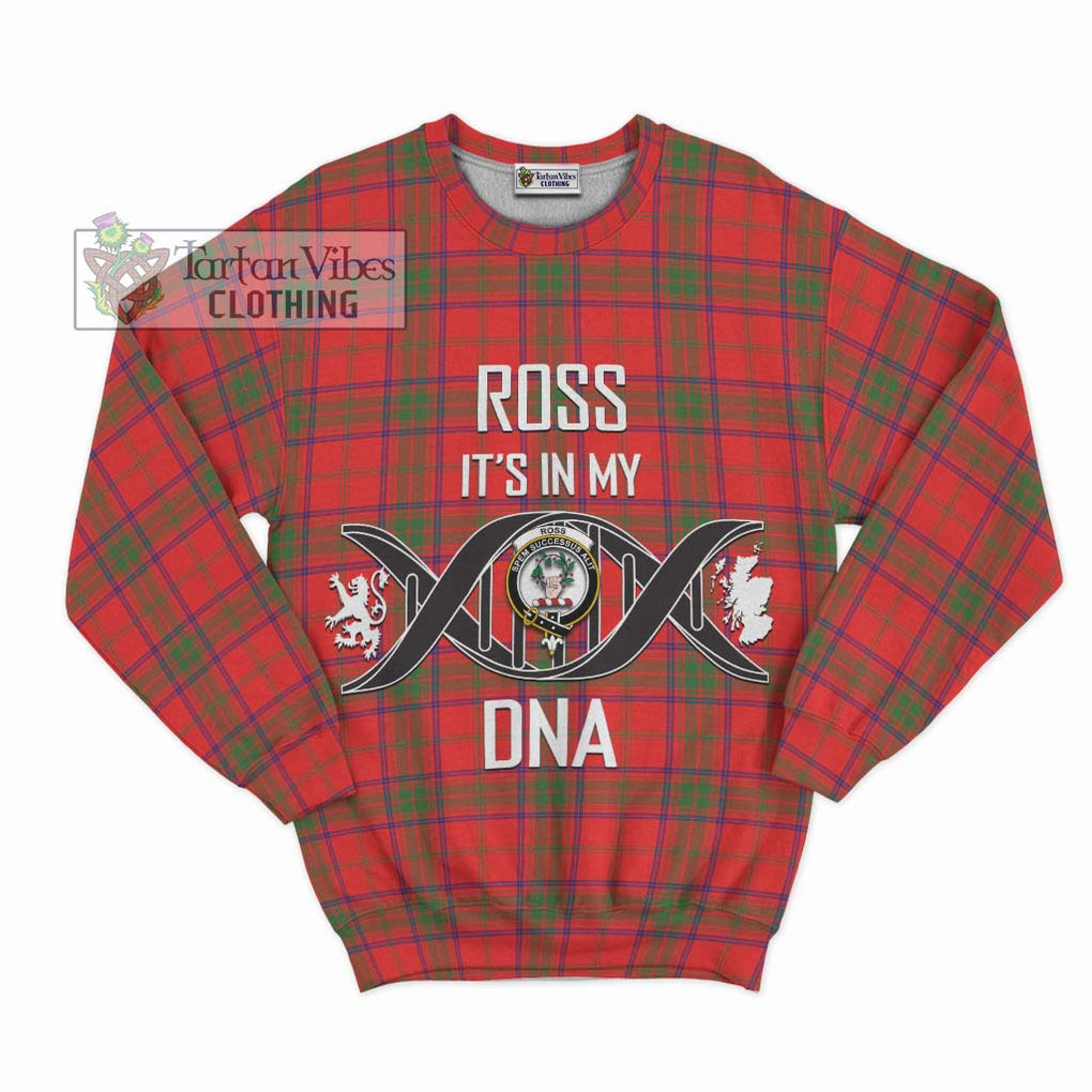 Ross Modern Tartan Sweatshirt with Family Crest DNA In Me Style - Tartanvibesclothing Shop