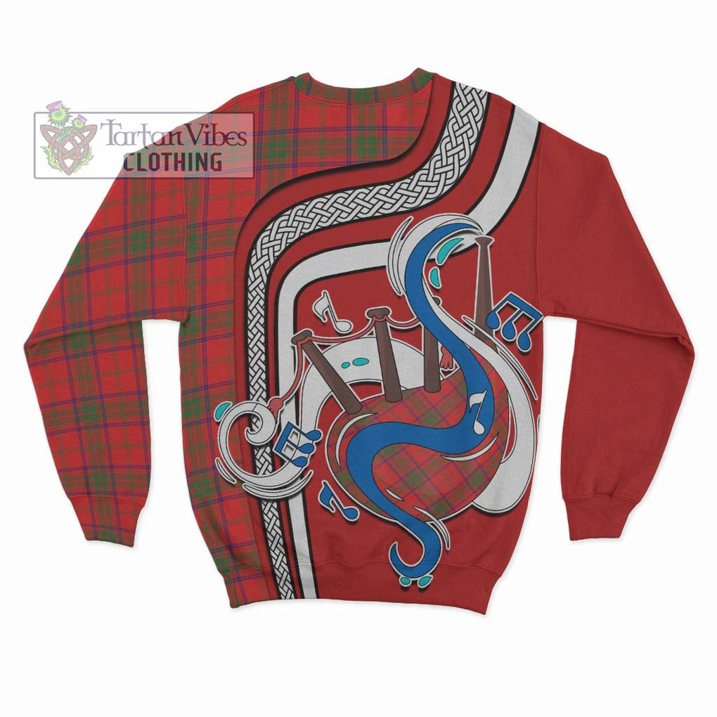 Tartan Vibes Clothing Ross Modern Tartan Sweatshirt with Epic Bagpipe Style