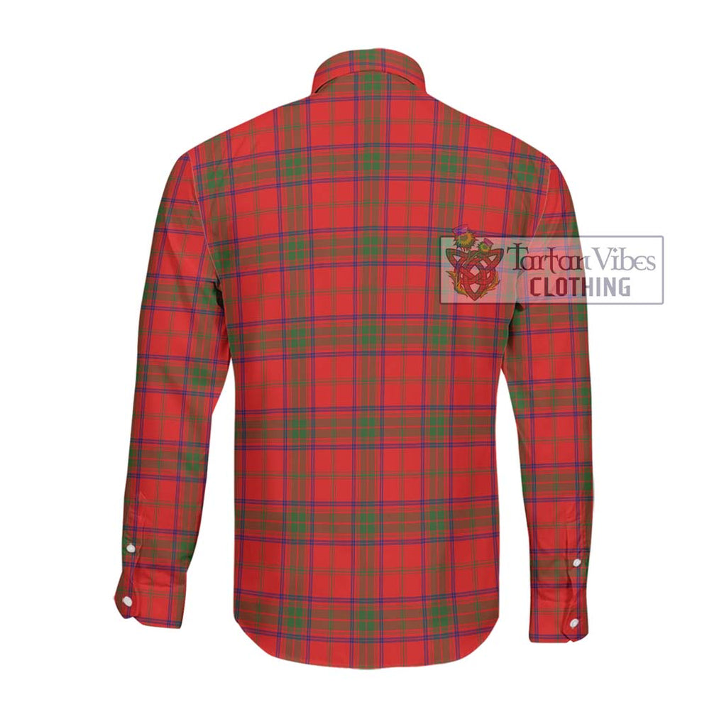 Ross Modern Tartan Long Sleeve Button Shirt with Family Crest DNA In Me Style - Tartanvibesclothing Shop