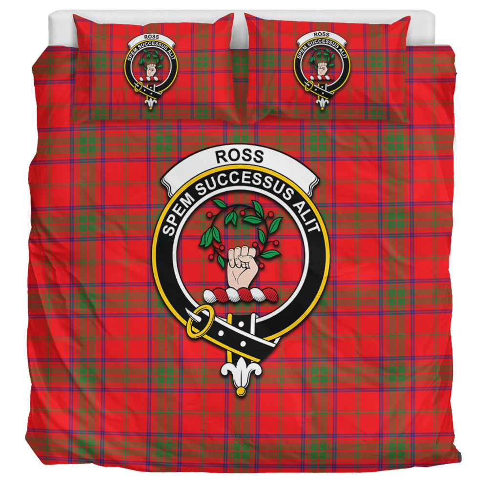 ross-modern-tartan-bedding-set-with-family-crest