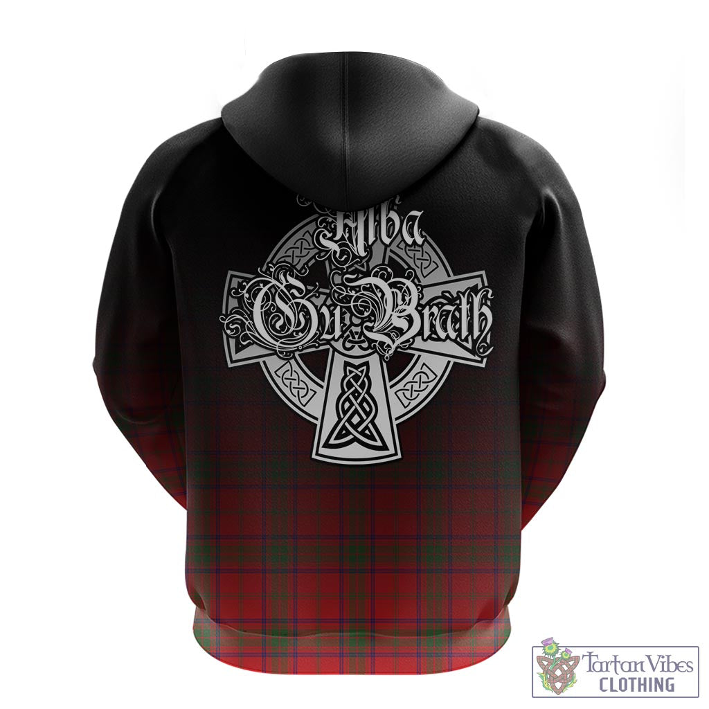 Tartan Vibes Clothing Ross Modern Tartan Hoodie Featuring Alba Gu Brath Family Crest Celtic Inspired