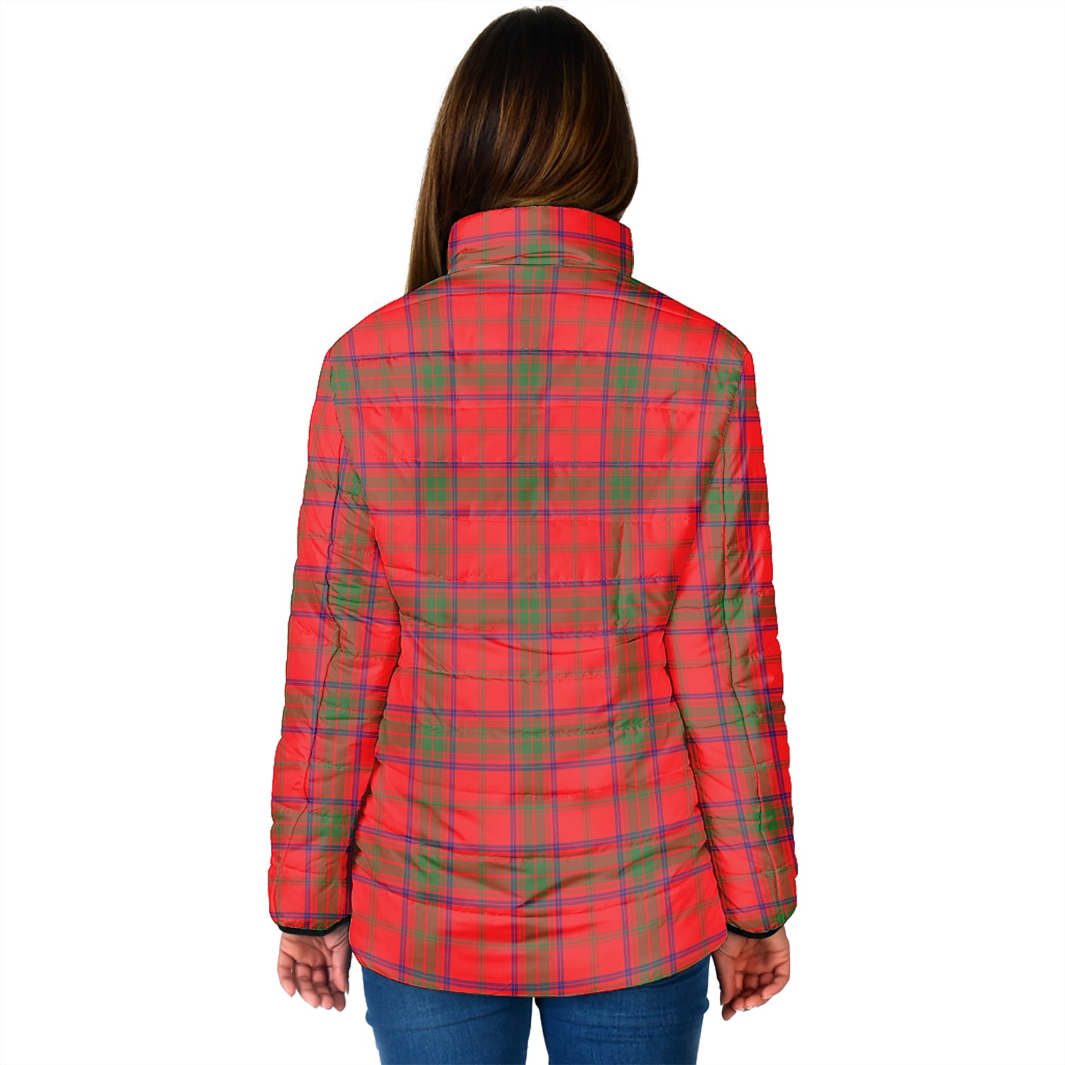 Ross Modern Tartan Padded Jacket with Family Crest - Tartan Vibes Clothing