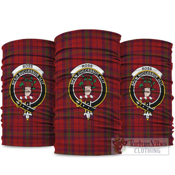 Ross Old Tartan Neck Gaiters, Tartan Bandanas, Tartan Head Band with Family Crest