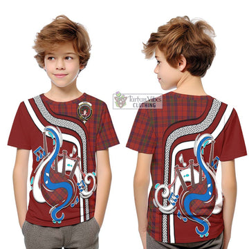 Ross Old Tartan Kid T-Shirt with Epic Bagpipe Style