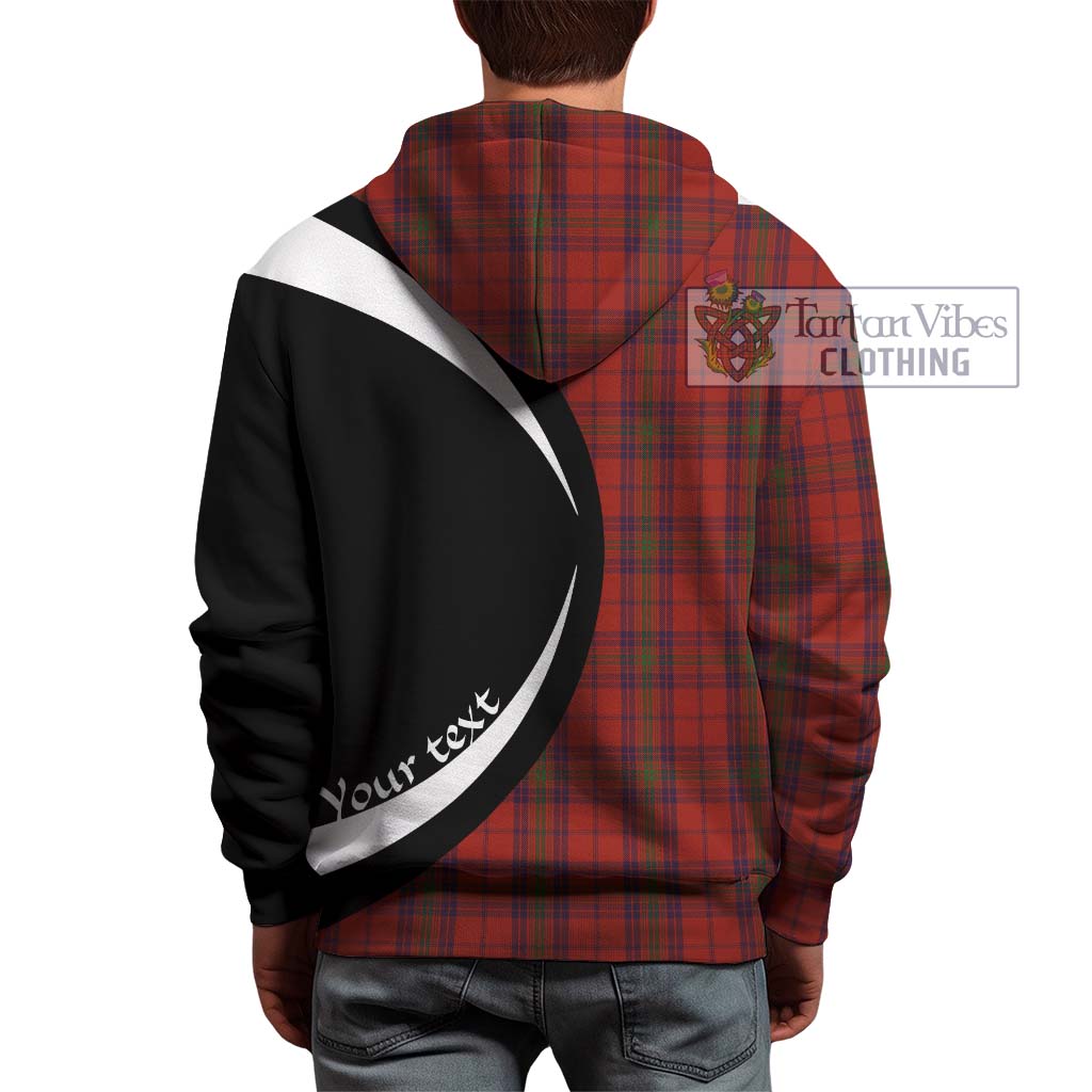 Ross Old Tartan Hoodie with Family Crest Circle Style - Tartan Vibes Clothing