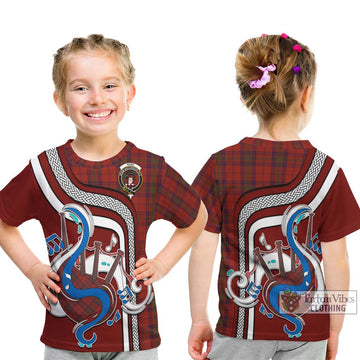 Ross Old Tartan Kid T-Shirt with Epic Bagpipe Style