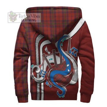 Ross Old Tartan Sherpa Hoodie with Epic Bagpipe Style