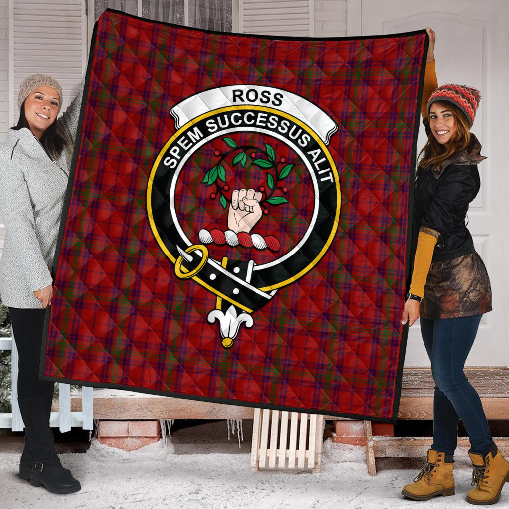 ross-old-tartan-quilt-with-family-crest