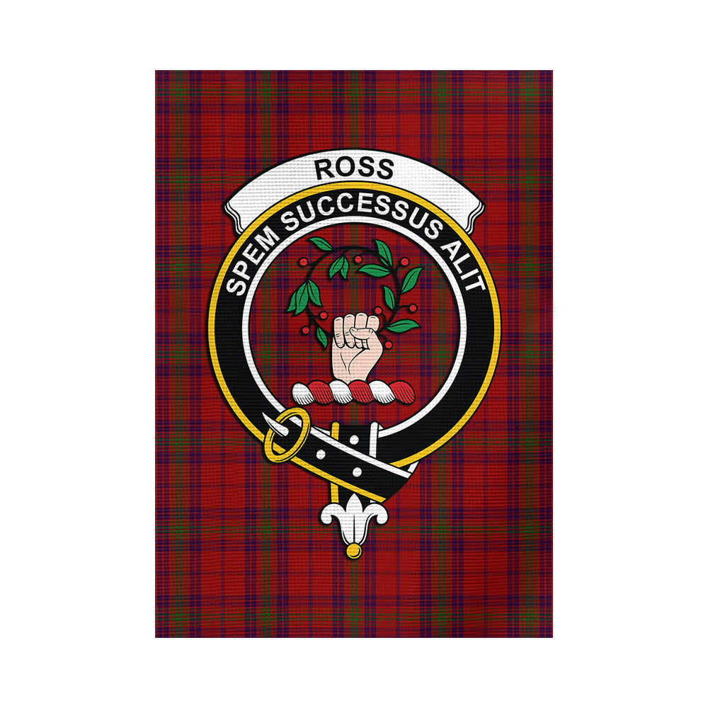 Ross Old Tartan Flag with Family Crest - Tartan Vibes Clothing