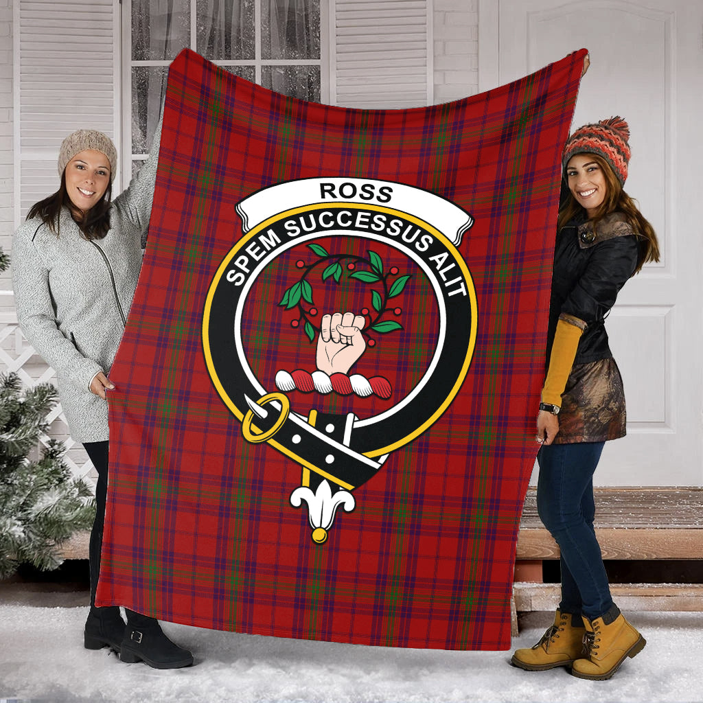 ross-old-tartab-blanket-with-family-crest