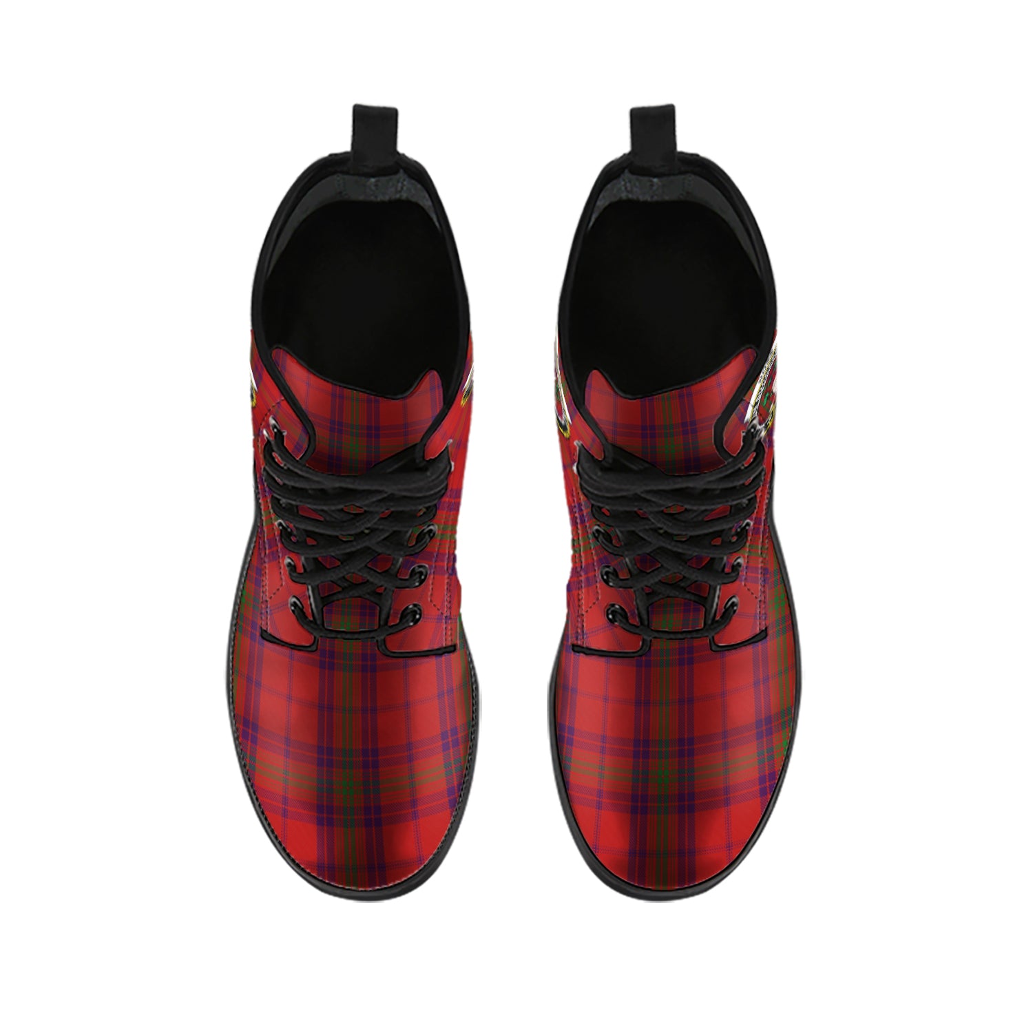 ross-old-tartan-leather-boots-with-family-crest