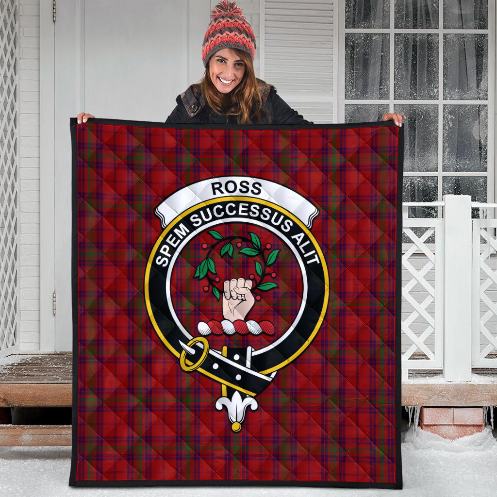 ross-old-tartan-quilt-with-family-crest