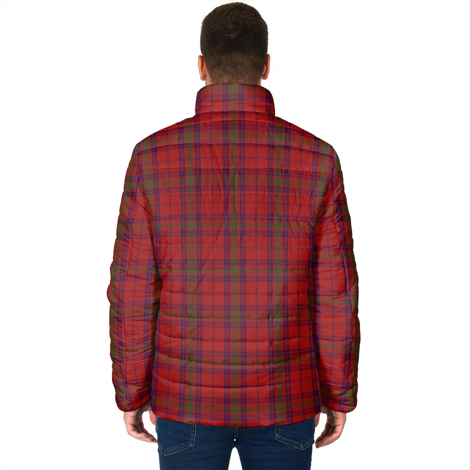 Ross Old Tartan Padded Jacket with Family Crest - Tartan Vibes Clothing