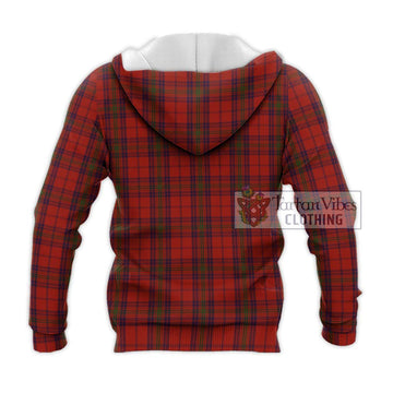 Ross Old Tartan Knitted Hoodie with Family Crest DNA In Me Style