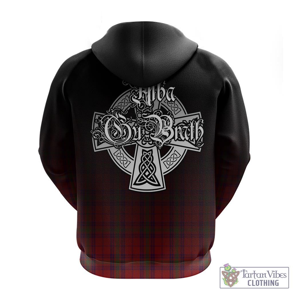 Tartan Vibes Clothing Ross Old Tartan Hoodie Featuring Alba Gu Brath Family Crest Celtic Inspired