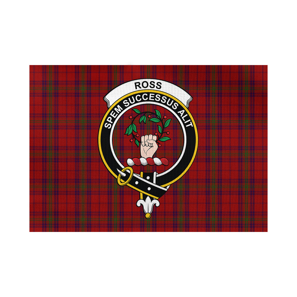 ross-old-tartan-flag-with-family-crest