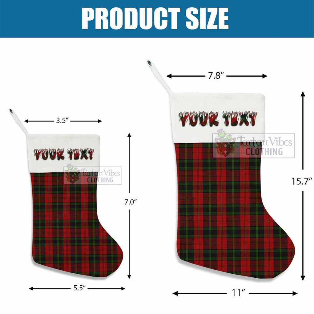 Tartan Vibes Clothing Rosser of Wales Tartan Christmas Stocking with Personalized Text