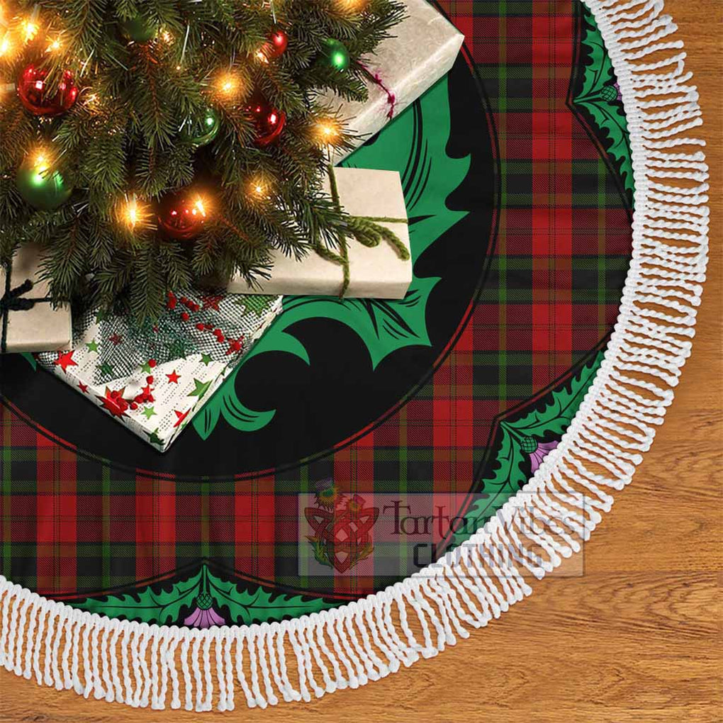 Tartan Vibes Clothing Rosser of Wales Tartan Christmas Tree Skirt Scottish Thistle Style