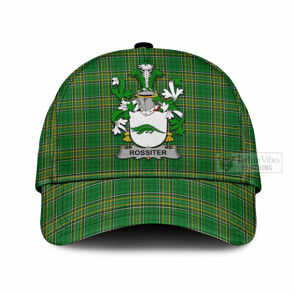 Tartan Vibes Clothing Rossiter Irish Clan Tartan Classic Cap with Coat of Arms