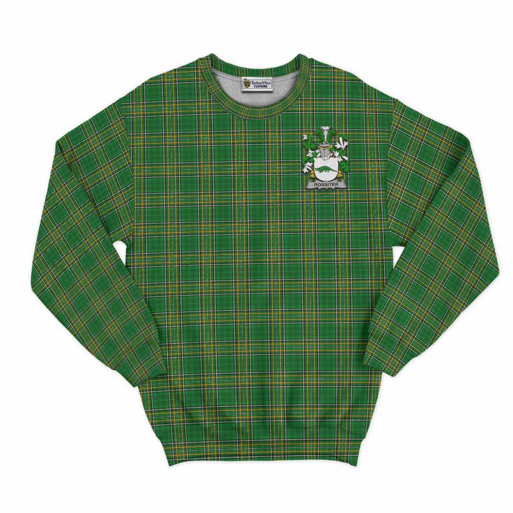 Rossiter Irish Clan Tartan Sweatshirt with Coat of Arms Unisex - Tartan Vibes Clothing