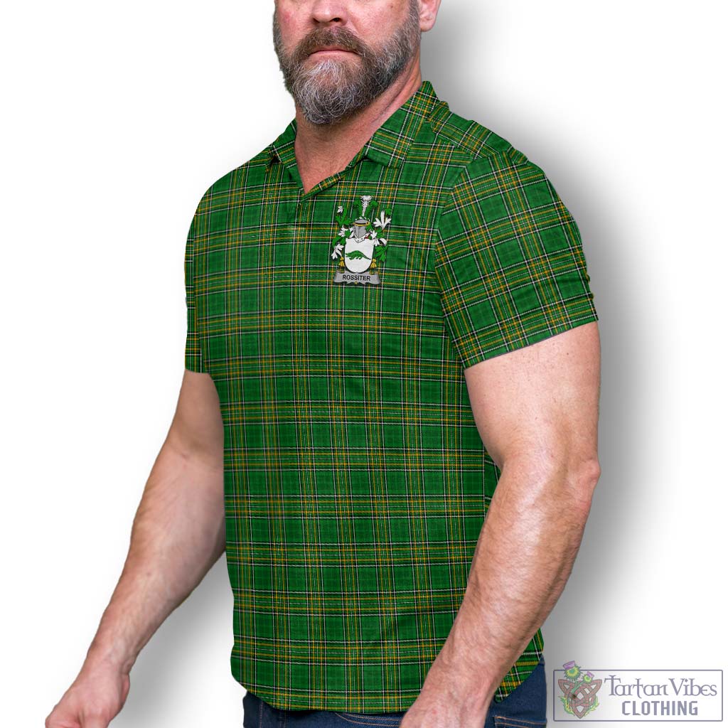 Rossiter Irish Clan Tartan Men's Polo Shirt with Coat of Arms Kid - Tartan Vibes Clothing