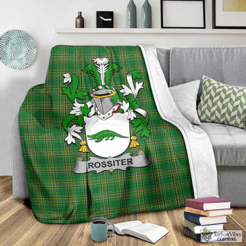 Rossiter Irish Clan Tartan Blanket with Coat of Arms