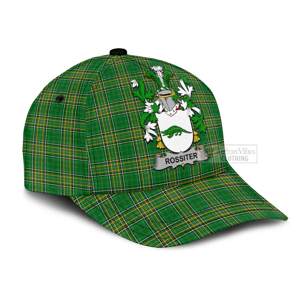 Tartan Vibes Clothing Rossiter Irish Clan Tartan Classic Cap with Coat of Arms