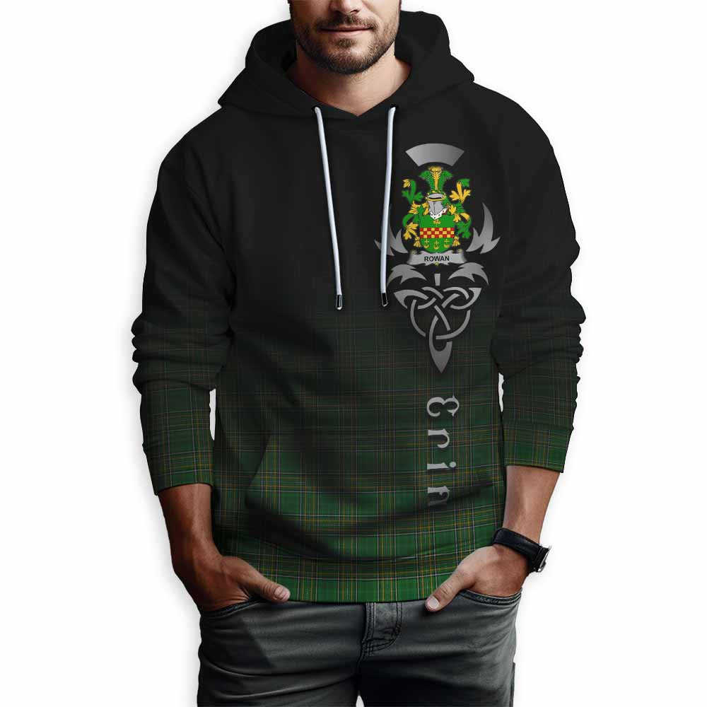 Rowan Irish Clan Hoodie with Coat of Arms Erin Go Bragh Celtic Inspired Pullover Hoodie - Tartan Vibes Clothing