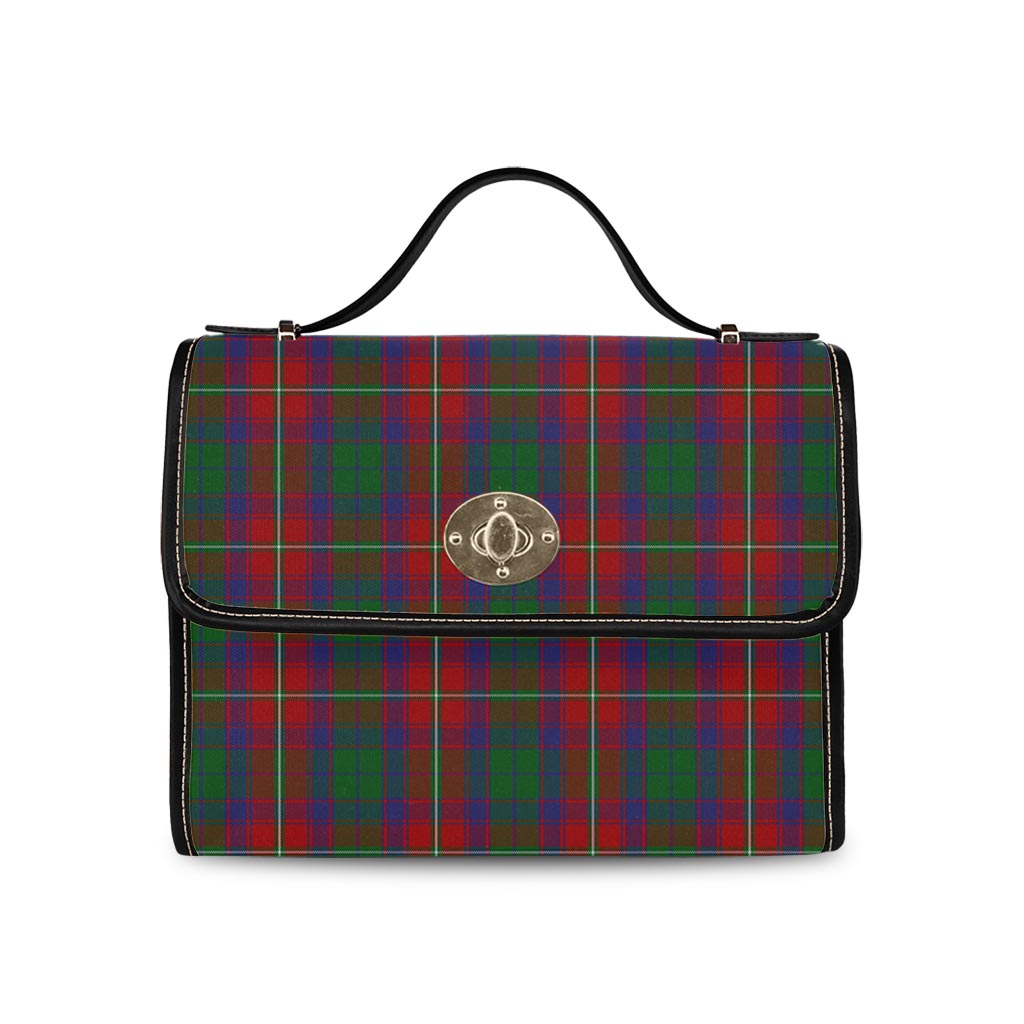 Roxburgh Red Tartan Waterproof Canvas Bag Black Leather Strap One Size 10.5*20*27cm - Tartan Vibes Clothing