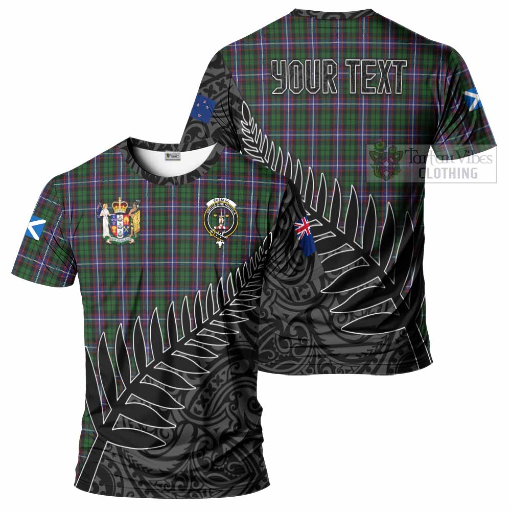 Tartan Vibes Clothing Russell Crest Tartan T-Shirt with New Zealand Silver Fern Half Style