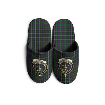 Russell Tartan Home Slippers with Family Crest