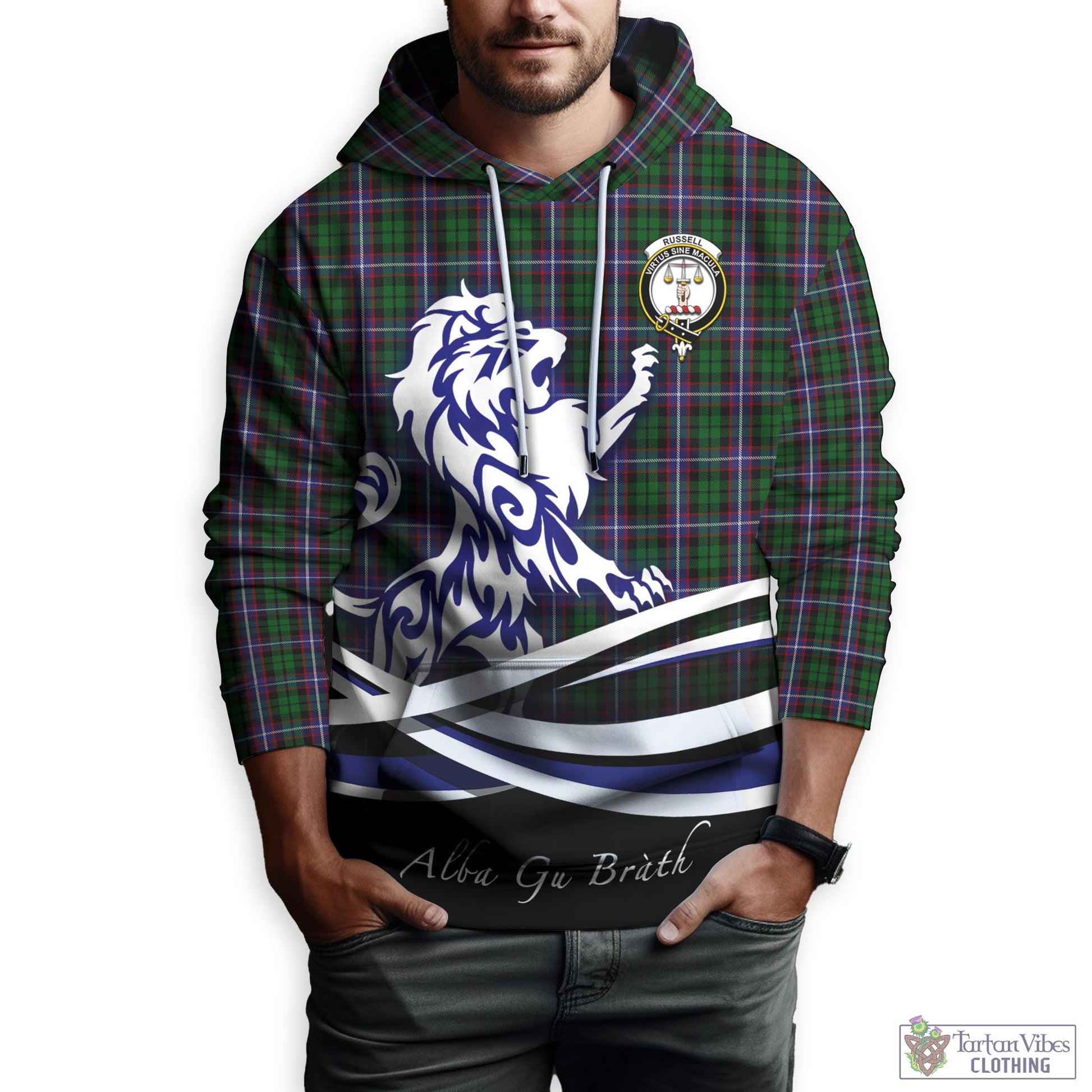 russell-tartan-hoodie-with-alba-gu-brath-regal-lion-emblem